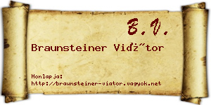 Braunsteiner Viátor névjegykártya